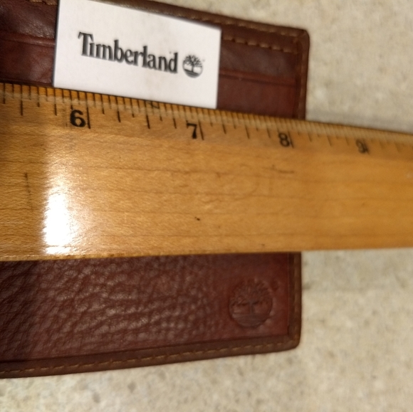 Timberland Slim Bifold Wallet Brown Leather NIB - Picture 7 of 8